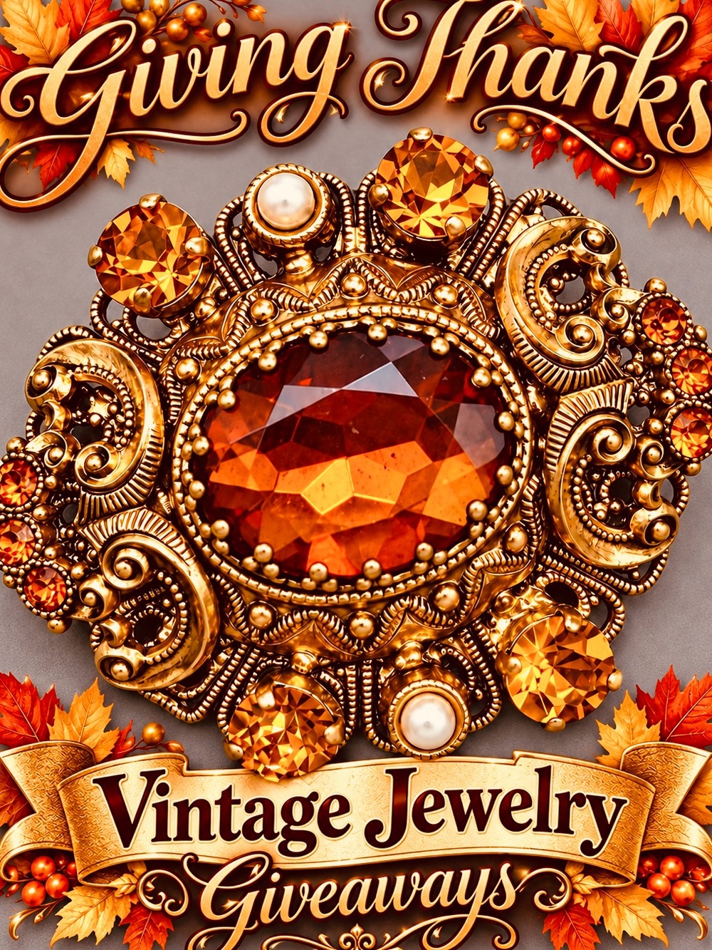 Giving Thanks Oct 6th 5pm Vintage Jewelry Giveaways